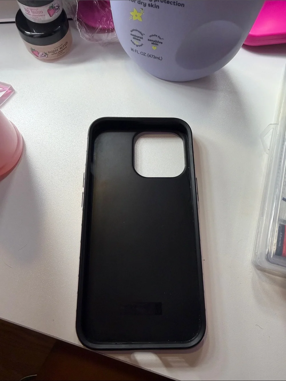 Pink Polka Dot Protective Phone Case- Iphone 13 pro